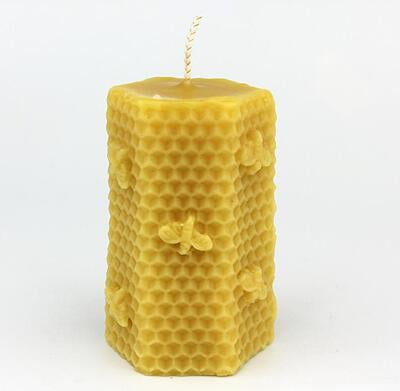 Bees and Comb Hexagon Pillar